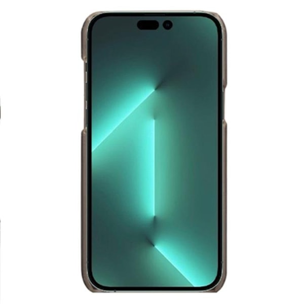 iPhone 14 Pro Max Skal Korthållare PU Läder - Grå