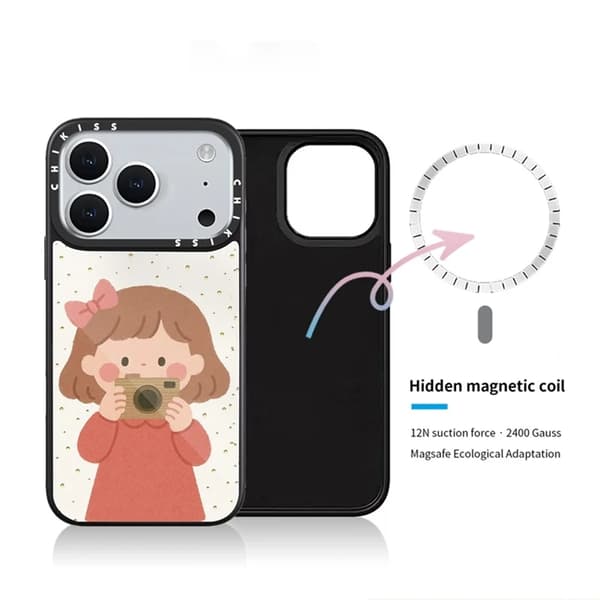 Mobilskal till iPhone 17 Pro Max MagSafe Aluminium Silikon Rosa