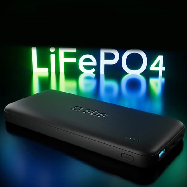 SBS Powerbank 10000mAh 10W USB-A - USB-C Infinity - Svart Svart