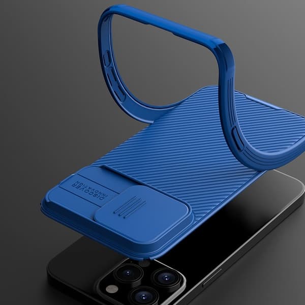 NILLKIN CamShield Pro Mobilskal till iPhone 15 Pro med Kameraskydd Blå