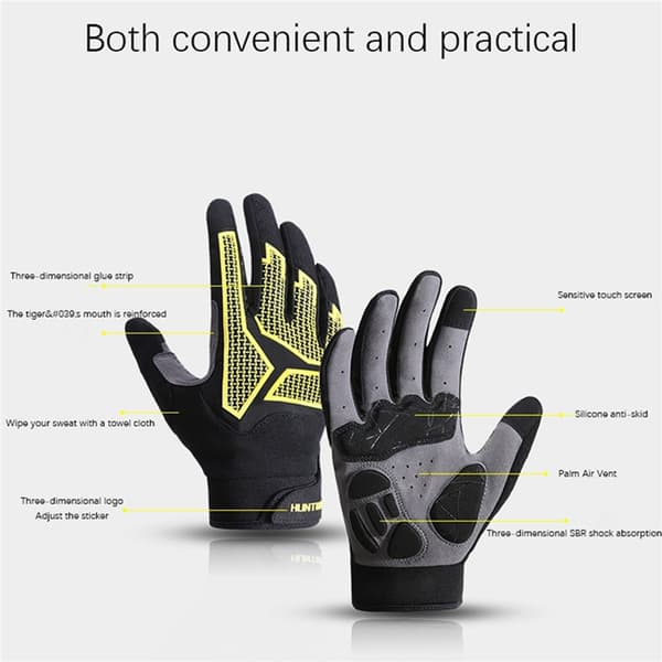 HUNTRANGE Touchvantar Handskar (2 Pack) Cykel Helfinger B2318 - Svart Svart