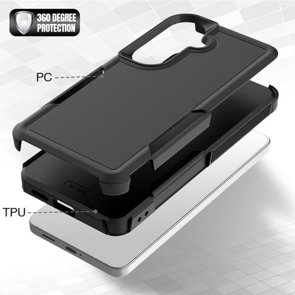 Mobilskal för Samsung Galaxy S26 PC + TPU Stöttålig - Svart