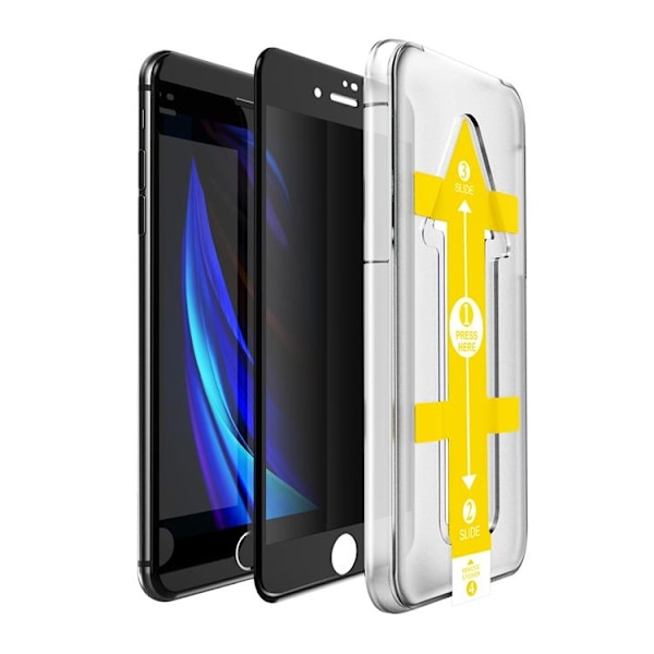 Privacy Anti-Spy Härdat Glas Skärmskydd till iPhone 8 Plus / 7 Plus Svart