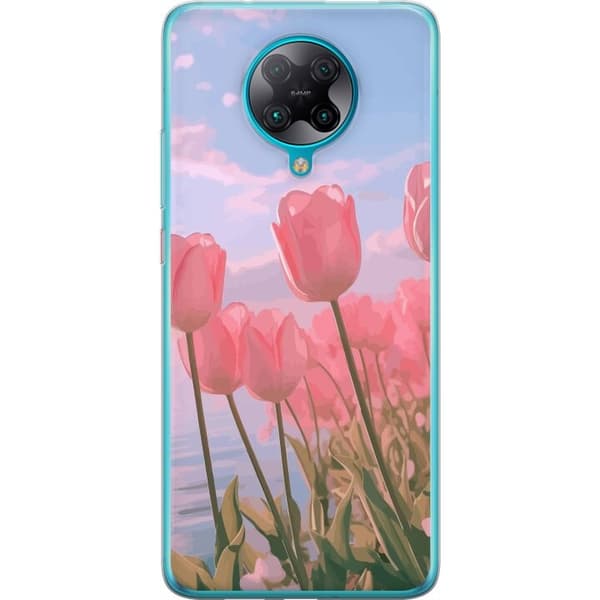 Mobilskal till Xiaomi Poco F2 Pro med Rosa Tulpaner