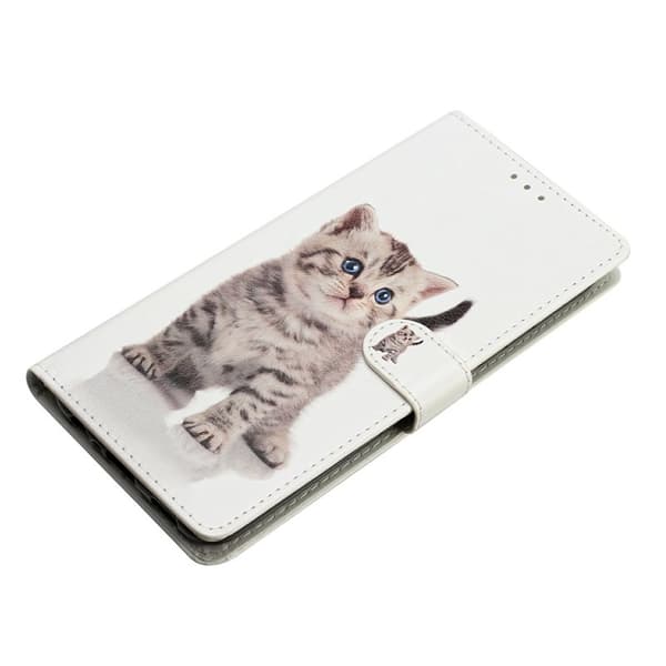 Samsung Galaxy S26 Ultra Plånboksfodral Konstläder Mönstertryck Ställ - Söt Katt