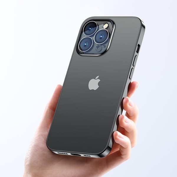 Joyroom iPhone 14 Plus -kuori 14Q metallikehyksellä - Musta Black