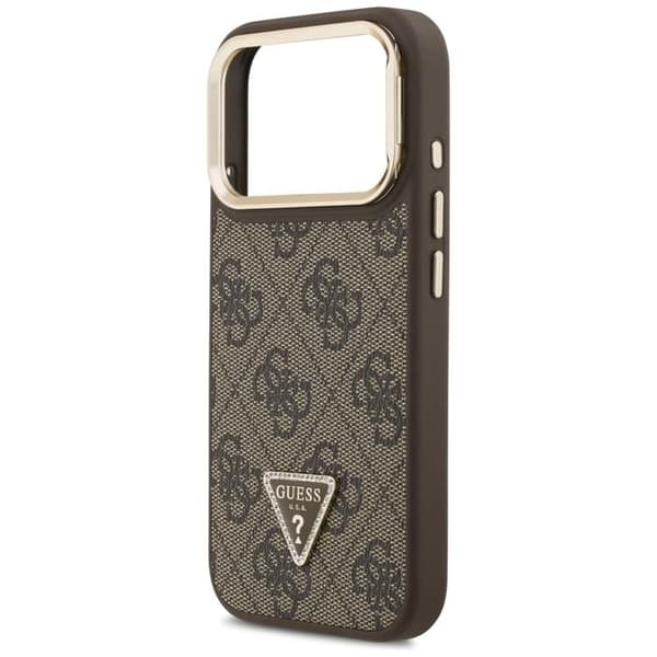 Guess Mobilskal till iPhone 17 Pro MagSafe Triangle Logo & Stand Brun