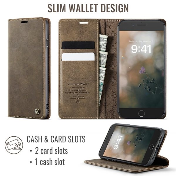 CASEME 033 Mobilskal för iPhone 7 Plus/8 Plus/6 Plus - Kaffe