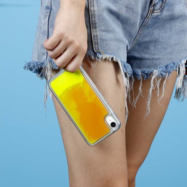 Liquid Neon Sand cover til iPhone XR - Orange Orange