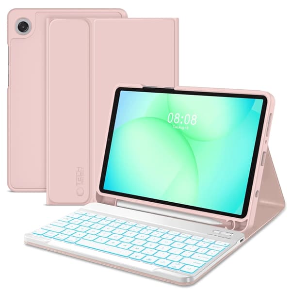 Tech-Protect Galaxy Tab A9 Fodral med Tangentbord - Rosa Rosa