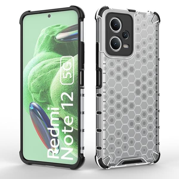 Redmi Note 12/Poco X5 5g Mobilskal Honeycomb - Sort Svart