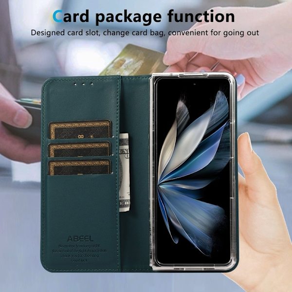 ABEEL Google Pixel 9 Pro Plånboksfodral RFID-Skydd Konstläder Flip Grön