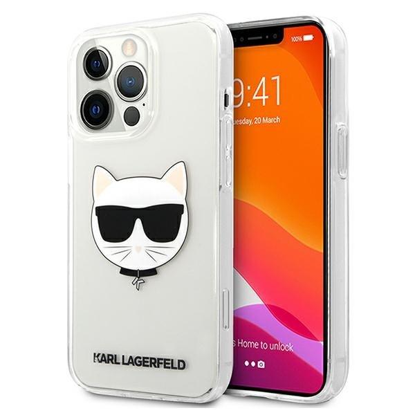Karl Lagerfeld Choupette Head Skal iPhone 13 Pro Max - Transpare