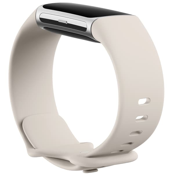FITBIT Charge 6 Silver Aluminum Case Beige