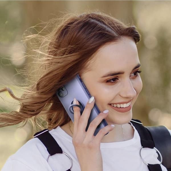 Mobilskal till iPhone 16e Silikon Ring - Violett Lila