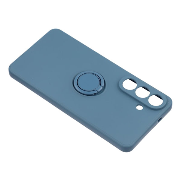 Mobilskal för Samsung Galaxy S26 Plus Silikon med Ring Kickstand - Midnattblå