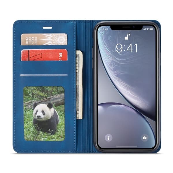FORWENW Fantasy Series iPhone XR Plånboksfodral Konstläder - Blå