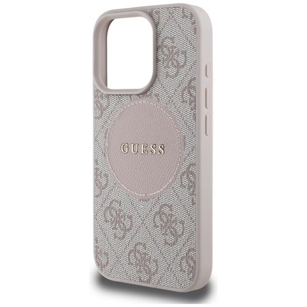 Guess telefontaske til iPhone 16 Pro MagSafe 4G Circle - Lyserød