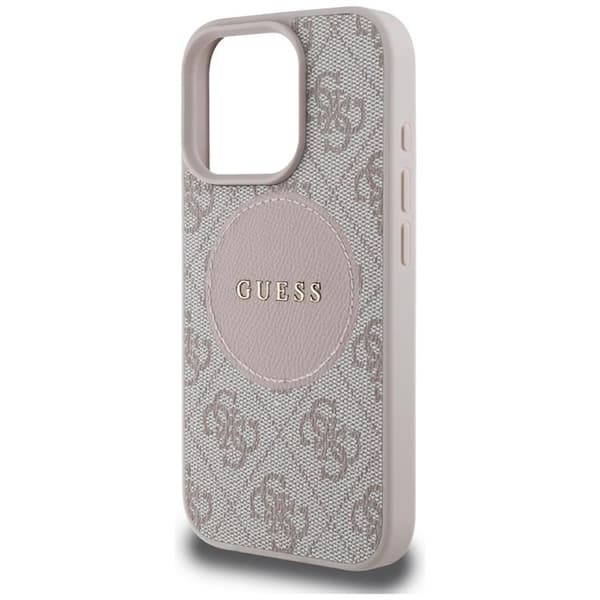 Guess telefontaske til iPhone 16 Pro MagSafe 4G Circle - Lyserød Rosa