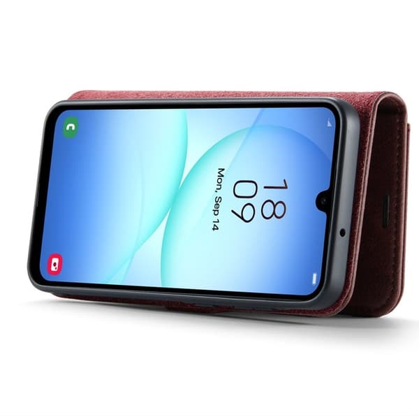 DG.MING Samsung Galaxy A17 5G Plånboksfodral Äkta läder Röd