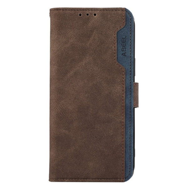 ABEEL iPhone 16 Pro Max Plånboksfodral Konstläder RFID-Skydd - Brun