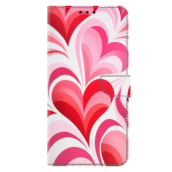 Galaxy A17 5G Konstläder Plånboksfodral Pattern Printing - Love Rosa