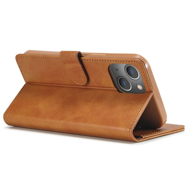 LC.IMEEKE iPhone 14 Plånboksfodral Flip Folio Konstläder - Ljusbrun