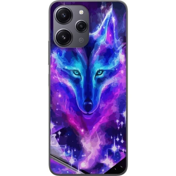 Telefontaske til Xiaomi Redmi 12 med Neon Wolf