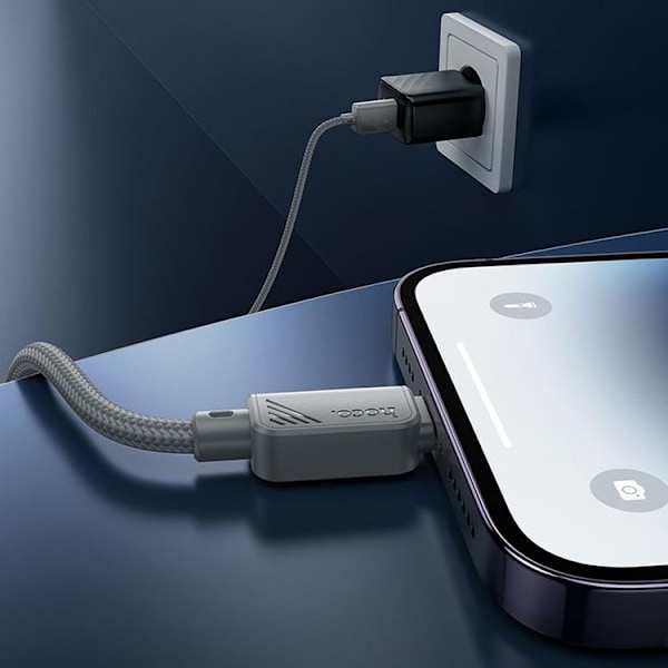 Hoco USB-A - Lightning 2.4A Kabel 1m X113 - Grå Grå