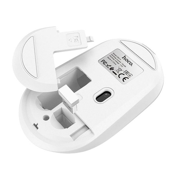 Hoco Trådlös Datormus 2.4G 1200 DPI GM14 - Vit Vit
