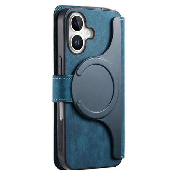 CASENEO iPhone 16 Plånboksfodral Konstläder - Blå