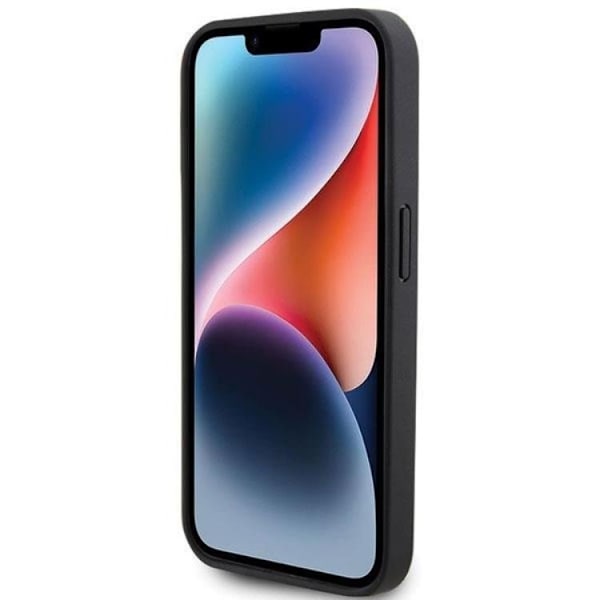 Guess iPhone 15 Pro Mobilskal Läder Stamped - Svart Svart