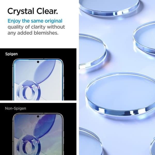 Spigen GLAS.TR „EZ FIT“ 2-pak til Samsung S23 gennemsigtig Transparent