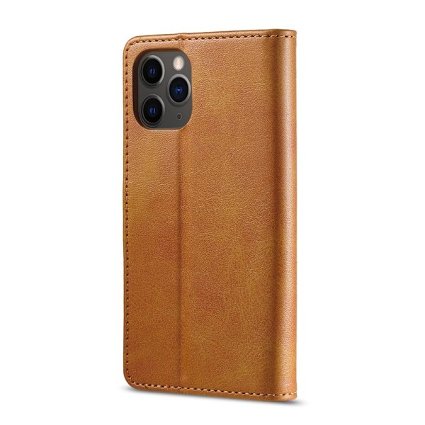 LC.IMEEKE iPhone 12 Plånboksfodral i Konstläder - Brun