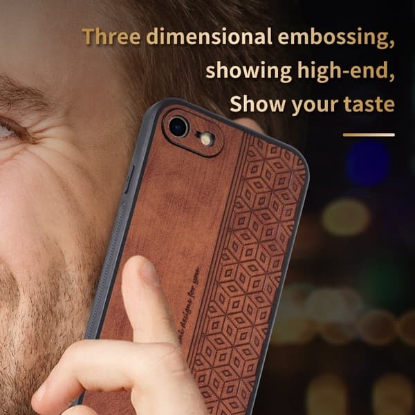 AZNS iPhone 7/8/SE (2020/2022) Plånboksfodral Konstläder - Brun