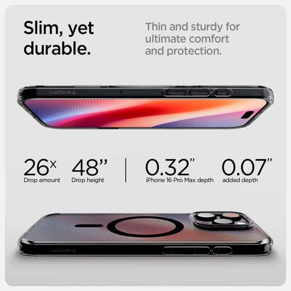 Spigen telefontaske til iPhone 16 Pro Max MagSafe Ultra Hybrid „T“ - Sort Svart