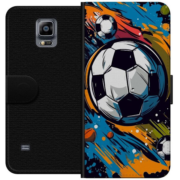 Pungcover til Samsung Galaxy Note 4 med Fodbolde