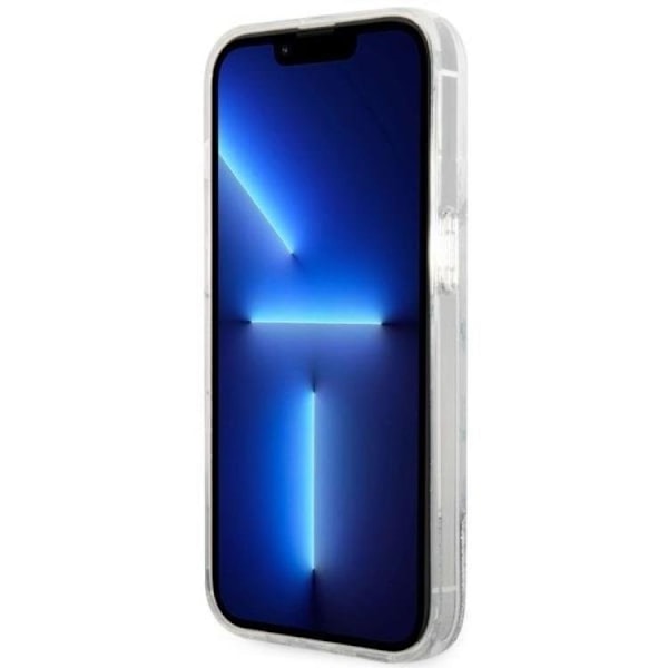 Guess Mobilskal till iPhone 14 Pro Liquid Glitter Marble - Vit Vit