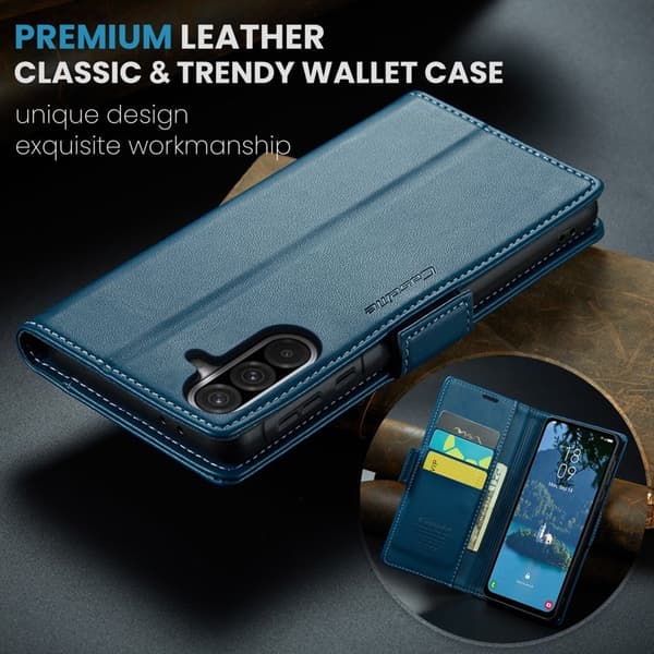 CASEME Plånboksfodral Konstläder för Samsung Galaxy A36 5G - Blå