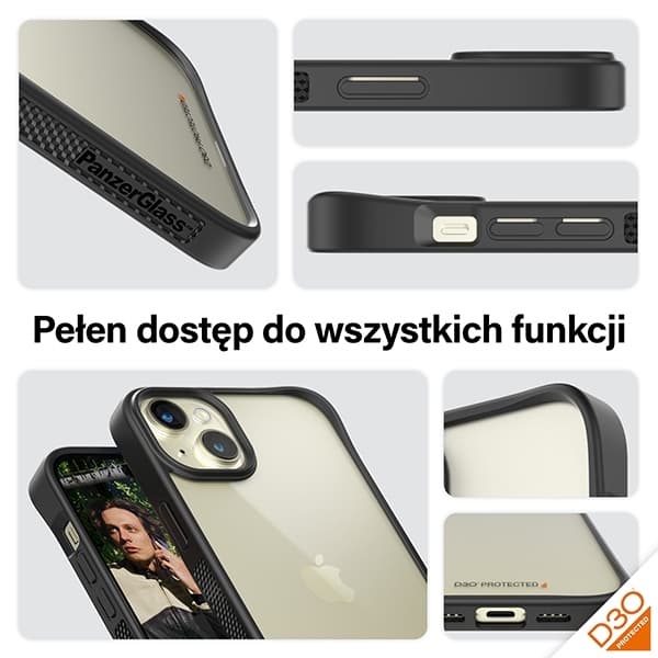 PanzerGlass Mobilskal till iPhone 15/14 Plus D3O Military Shield