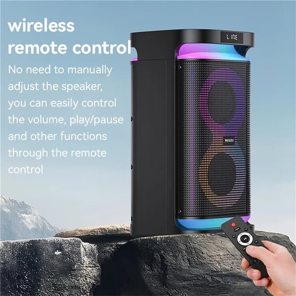 YESIDO Trådlös Högtalare Bluetooth YSW29 Utomhus - Microphone Svart