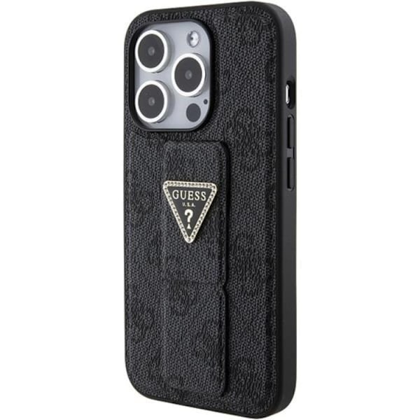 Guess Mobilskal till iPhone 15 Pro Max Grip Stand Triangle Strass Black
