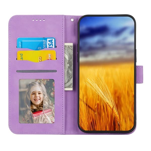 DIERFENG DF-03 för Xiaomi 12 Pro 5G Plånboksfodral Konstläder - Lila