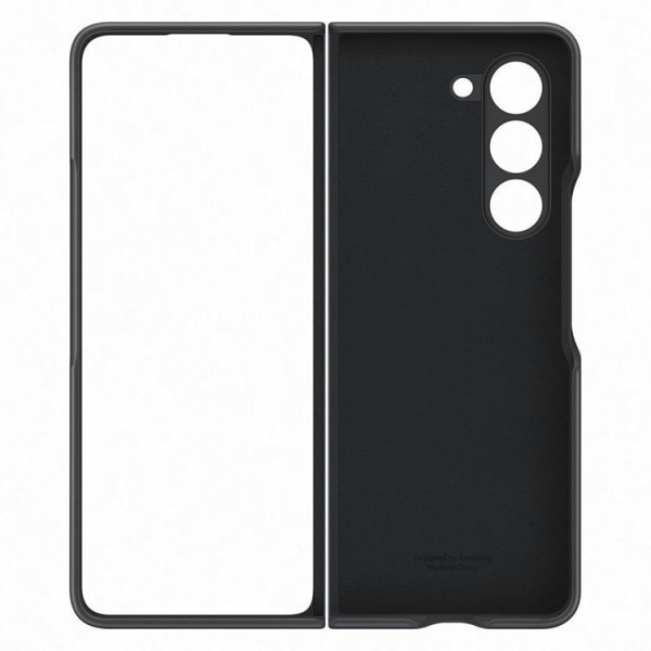 Samsung Galaxy Z Fold 5 matkapuhelimen suojakuori PU-nahkaa - musta