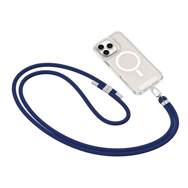 Tech-Protect Mobilrem Crossbody C7S - Navy/Sølv Blå