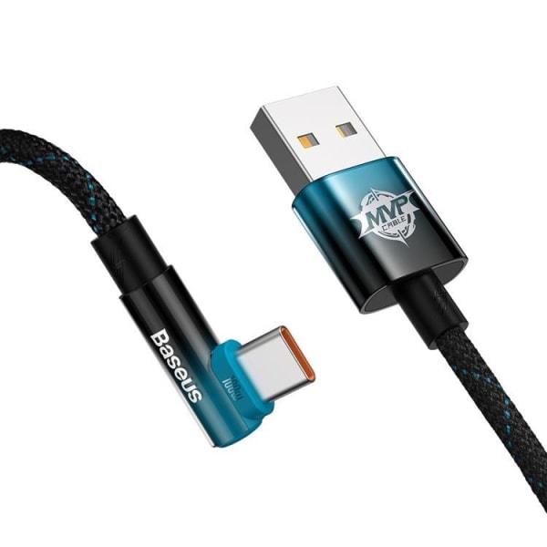 Baseus MVP USB-C Til Lightning 100W Kabel 1m - Sort/Blå