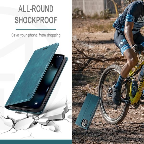 AUTSPACE Mobilskal till iPhone 13 KonstLäder - Blå