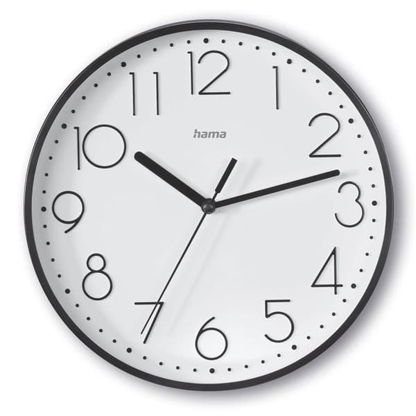 HAMA Väggklocka Salina Diameter 22cm Svart