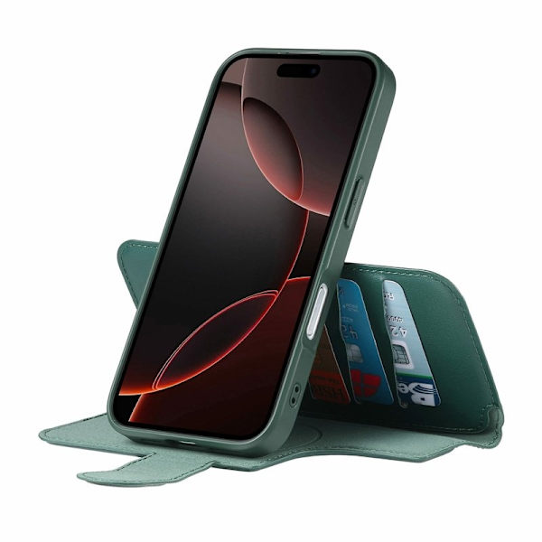 CASENEO iPhone Air Plånboksfodral RFID Blocking Konstläder - Grön