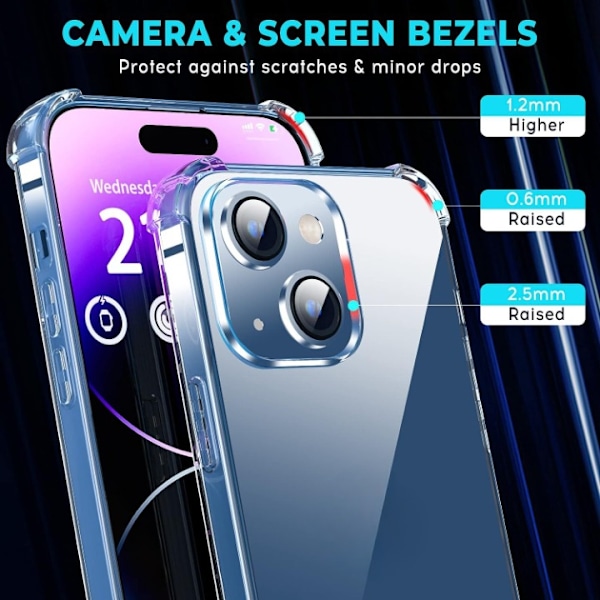 BOOM Mobilskal till iPhone 15 Plus Shockproof TPU - Clear Transparent